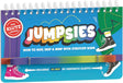 Jumpsies instructional book with a colorful 10-foot stretchy rope for hop, skip, and jump games for all skill levels.