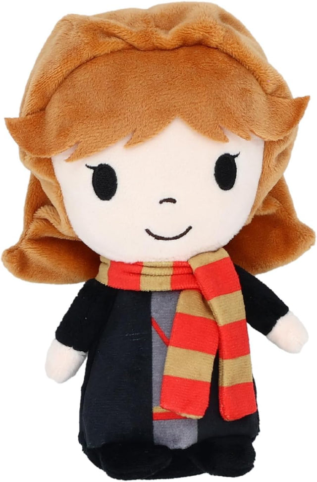 Harry Potter | Hermione plush toy with red and gold scarf, soft and cuddly, perfect for kids and collectors.