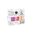 Nail Polish Set Paris with 3 pearly neon colors lilac, pink, and coral in kid-friendly, water-based formula.