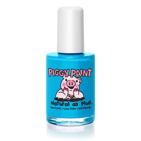 Nail Polish RAIN-bow or Shine in matte bright sky blue, non-toxic, water-based, kid-friendly and cruelty-free formula.