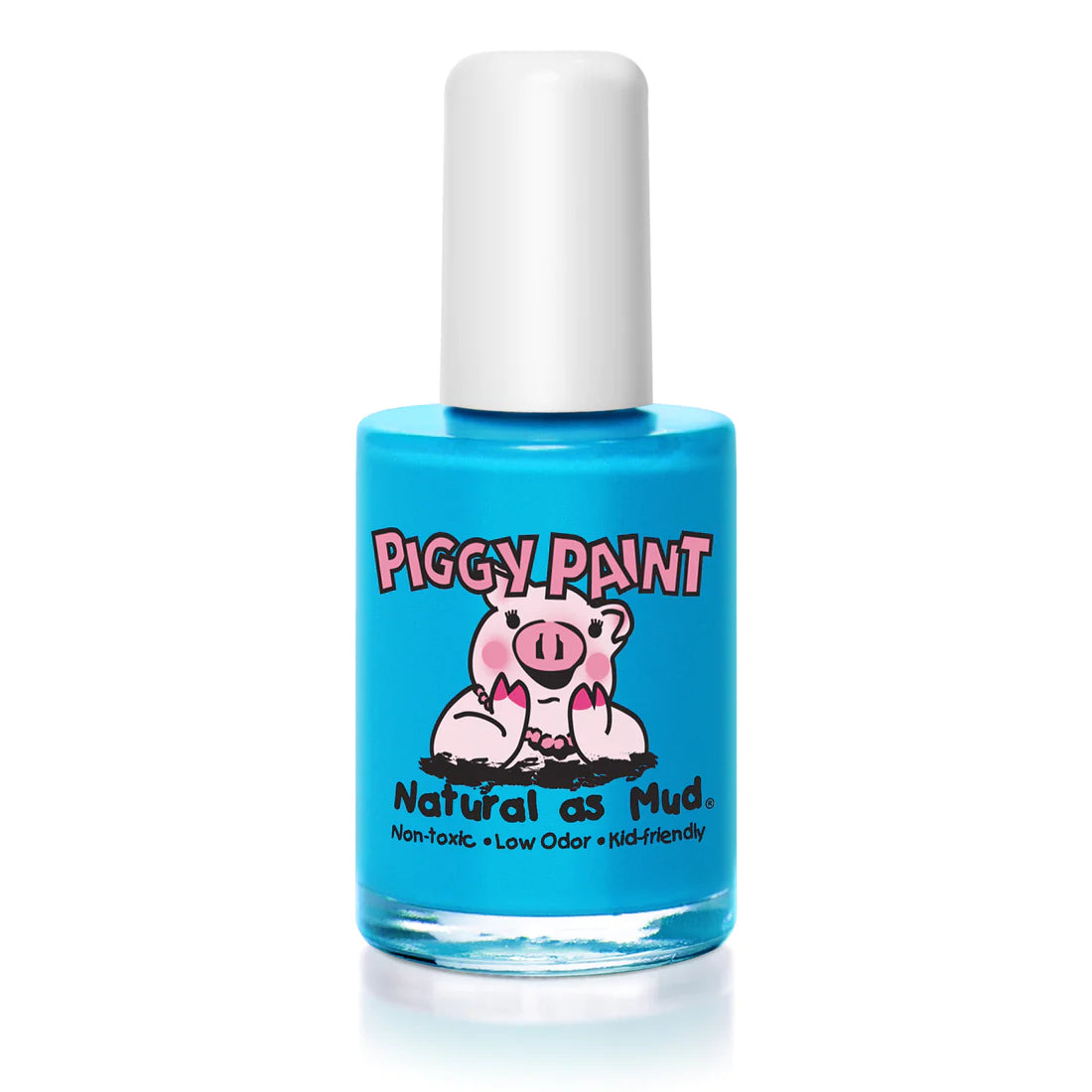 Nail Polish RAIN-bow or Shine in matte bright sky blue, non-toxic, water-based, kid-friendly and cruelty-free formula.