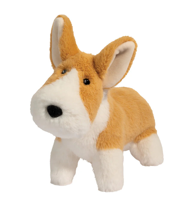 Soft and cute stuffed toy dog resembling a corgi with large ears, named Muzzles | Corgi Carl.