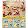 Re-Ment Breakfast Miniature Set featuring tiny detailed breakfast foods and dishes in a collectible blind box format.