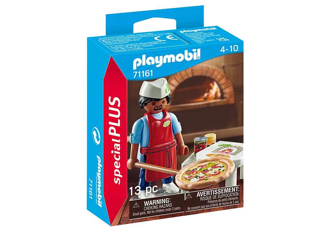 Special Plus | Pizza Chef set with figure, pizza, wooden board, and pizza box for imaginative play.