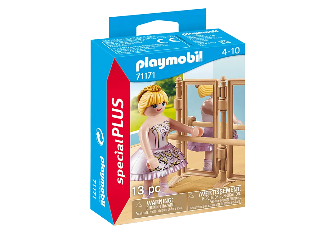 PLAYMOBIL Special Plus | Ballerina set featuring a ballerina figure practicing at a wooden dance barre.