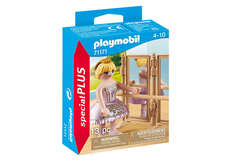 PLAYMOBIL Special Plus | Ballerina set featuring a ballerina figure practicing at a wooden dance barre.