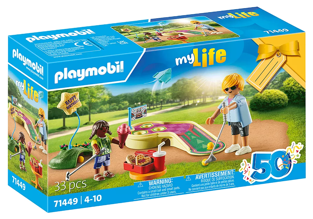 My Life | Mini Golf play set with three holes, golf fans, and accessories for endless miniature golf fun.