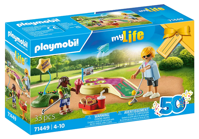 My Life | Mini Golf play set with three holes, golf fans, and accessories for endless miniature golf fun.