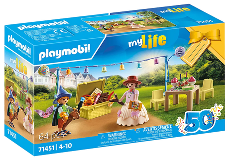 My Life | Costume Party Playmobil set with costumes and accessories for children aged 4 and up outdoors picnic scene.