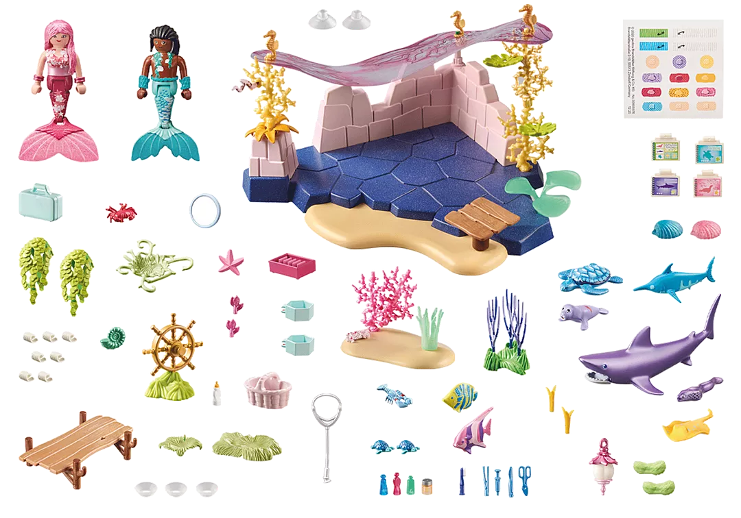 Princess Magic | Mermaid Animal Care playset with mermaids, sea creatures, and underwater accessories for imaginative play.