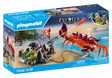 Pirates | Battle with Giant Crab set showing a pirate fighting a giant crab with cannon and harpoon on a beach.