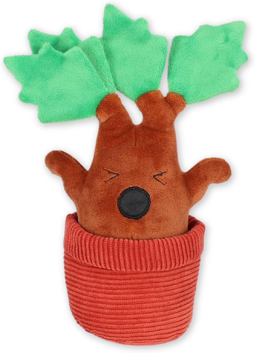 Harry Potter | Mandrake plush toy with soft brown pot, green leaves, and embroidered facial details, perfect for kids.