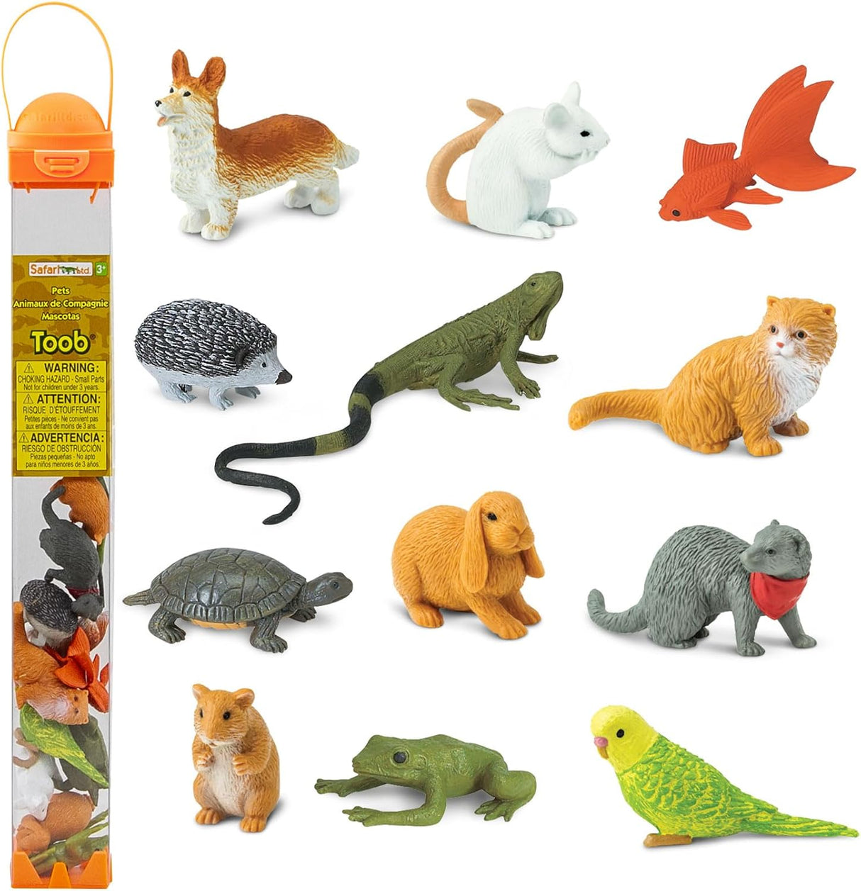 TOOB | Pets featuring detailed miniature figurines of household pets including a cat, corgi, parakeet, turtle, and more.