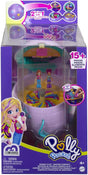 Polly Pocket Double Play Skating Compact with 2 micro dolls, 15+ accessories, and 4 play spaces in one disco roller rink set.