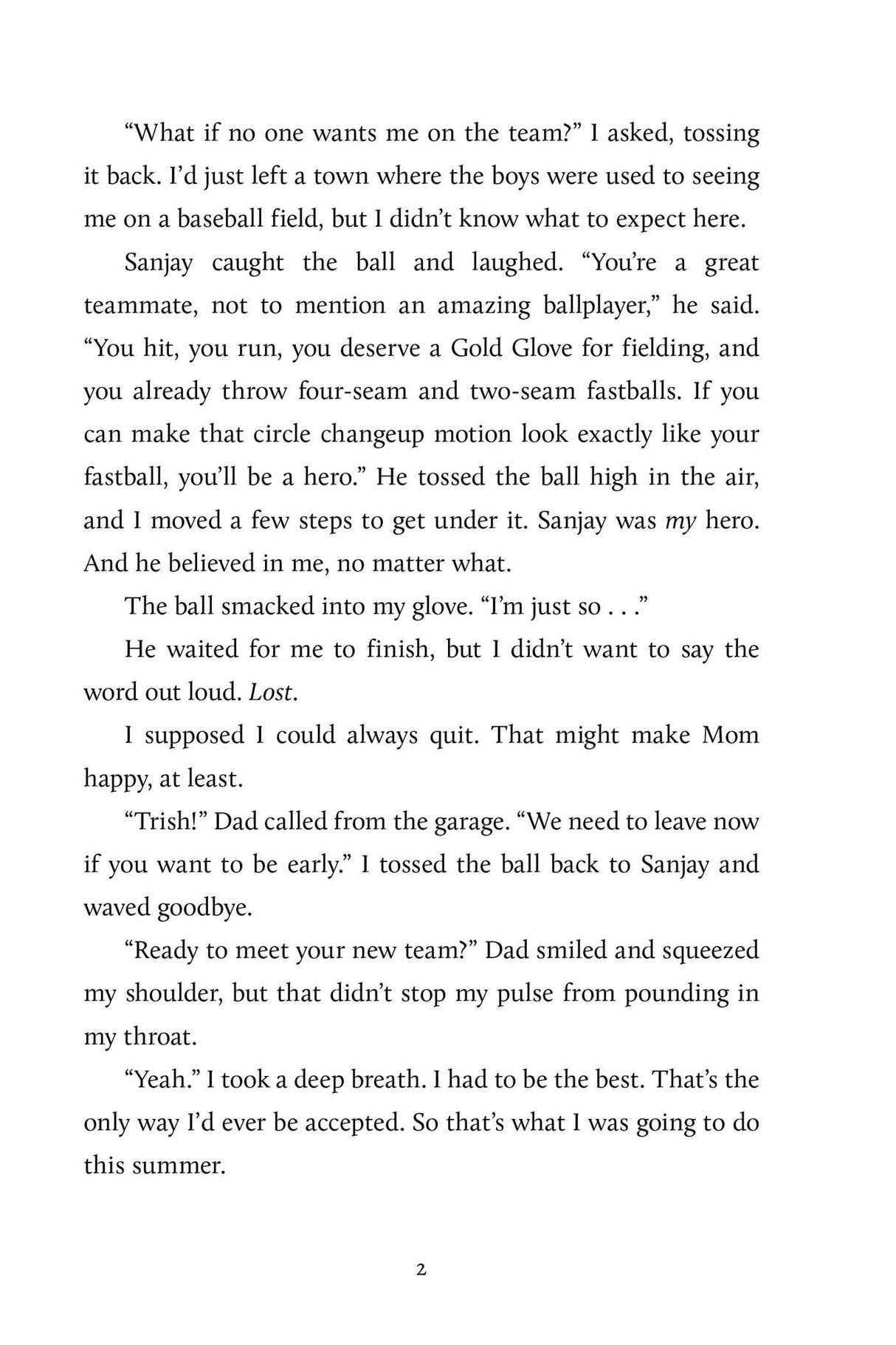 Page from the book Much Ado About Baseball showing dialogue about baseball and team support.