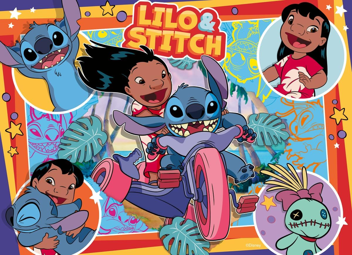 100pc Stitch Puzzles featuring colorful Lilo & Stitch characters for a fun and relaxing kids’ activity.