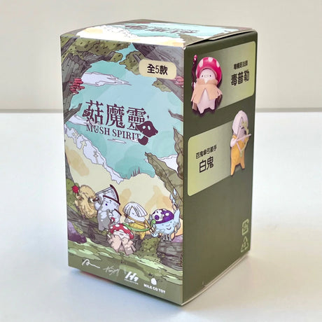 Mush Spirit Blind Box mystery figure with unique colorful design, collectible toy for ages 3 and up.