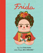 Cover of My First Little People Frida Kahlo board book featuring a stylized illustration of Frida Kahlo.