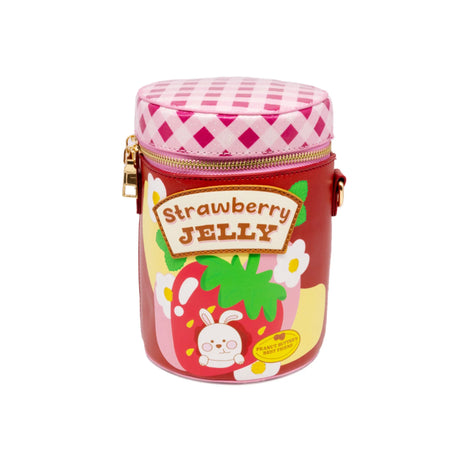 Handbag Strawberry Jelly That's My Jam! with strawberry and peanut butter design, adjustable strap, and spacious interior.