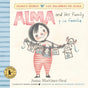 Alma and Her Family / y Su Familia board book cover showing Alma holding family photos on a string.