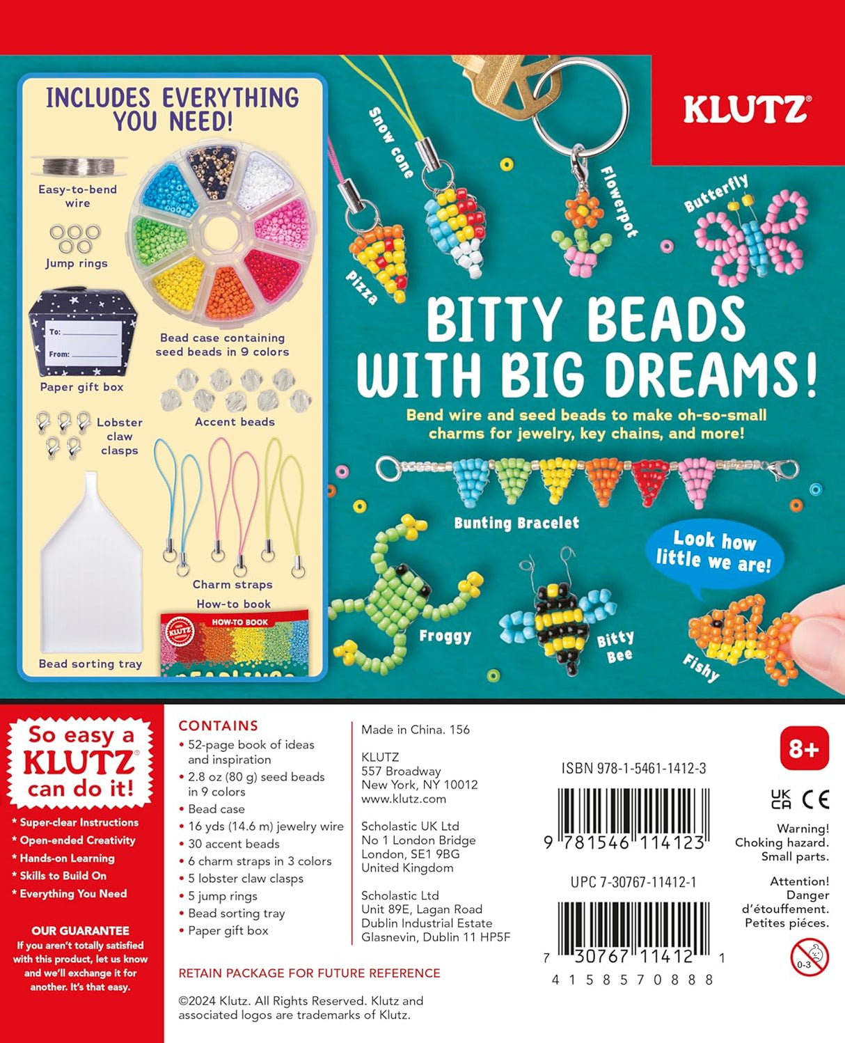 Beadlings Itty Bitty Charms kit with colorful seed beads, jewelry wire, and accessories for making miniature bead designs.