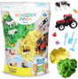 Sensory Pack Farm with stretchy cloud clay, farm animals, tractor, and gardening tools for hands-on toddler play.