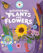 Backpack Explorer: Discovering Plants and Flowers book cover with flowers, butterfly, and magnifying glass on purple backpack