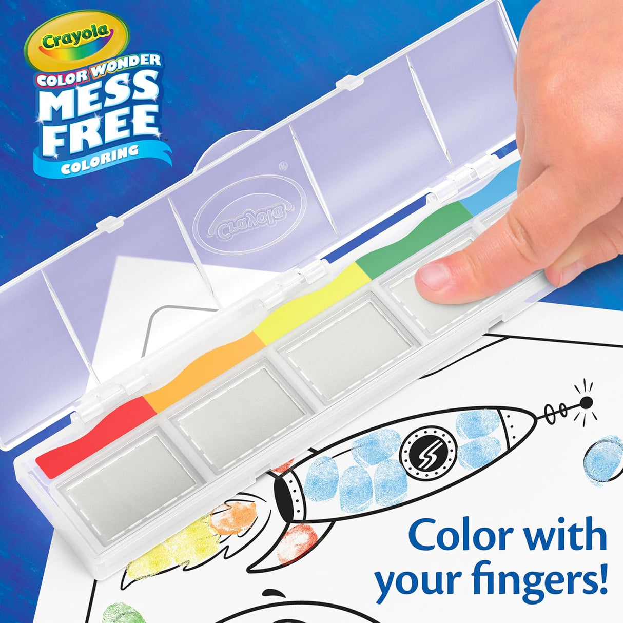 Color Wonder | Fingerprint Activity set with ink pad and activity book for mess-free fingerprint painting fun.