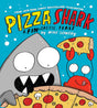 Pizza Shark A Fintastic Feast book cover with a shark and crab sharing a large pepperoni pizza slice underwater.