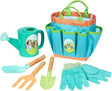 Bluey Garden Set with tote bag, watering can, shovel, rake, and gloves for kids gardening fun and exploration.