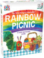 The Very Hungry Caterpillar’s Rainbow Picnic food matching game with colorful picnic items and caterpillar illustration.