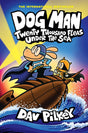 Dog Man #11: 20 Thousand Fleas Under the Sea cover featuring Dog Man and Cat Kid on a submarine adventure.