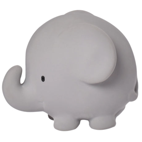Organic Rubber Teether Rattle | Elephant made from natural rubber, safely designed for easy gripping by tiny hands.