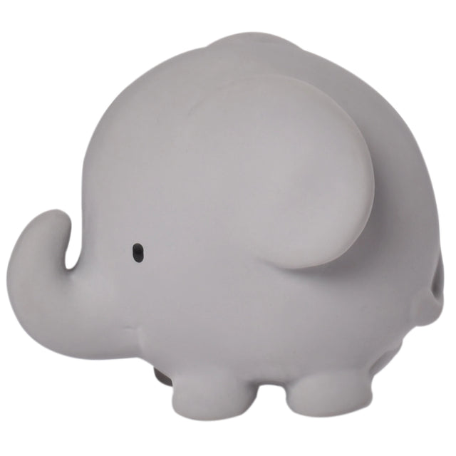 Organic Rubber Teether Rattle | Elephant made from natural rubber, safely designed for easy gripping by tiny hands.
