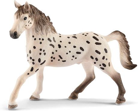 Knapstrupper Stallion Horse toy with realistic spotted coat and detailed mane, designed to inspire and educate children.