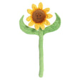 Poseez Sunflower plush toy with a smiling face, yellow petals, and green poseable stem measuring 15 inches tall.