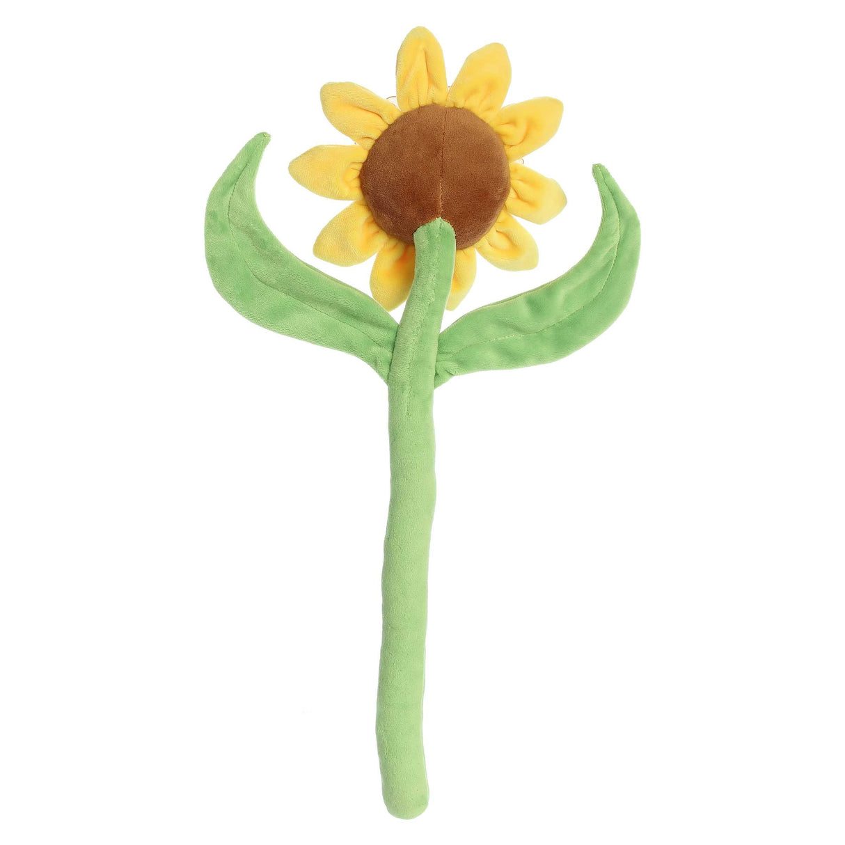 Poseez Sunflower plush toy with yellow petals and green stem, standing 15 inches tall with a poseable design.