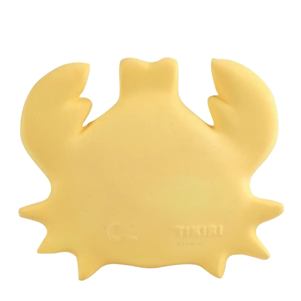 Organic Rubber Teether Rattle Crab made from natural rubber, safe for babies, easy to grip, part of Ocean Buddies Collection.