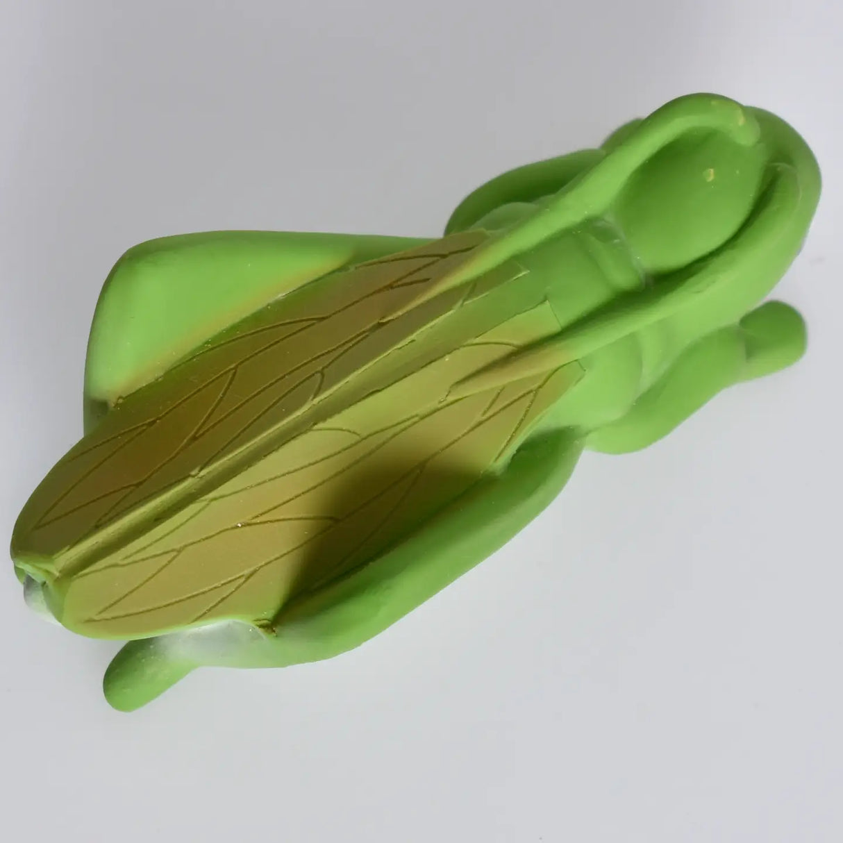 Organic Rubber Teether Rattle | Grasshopper made of natural latex with rattle for soothing teething babies.