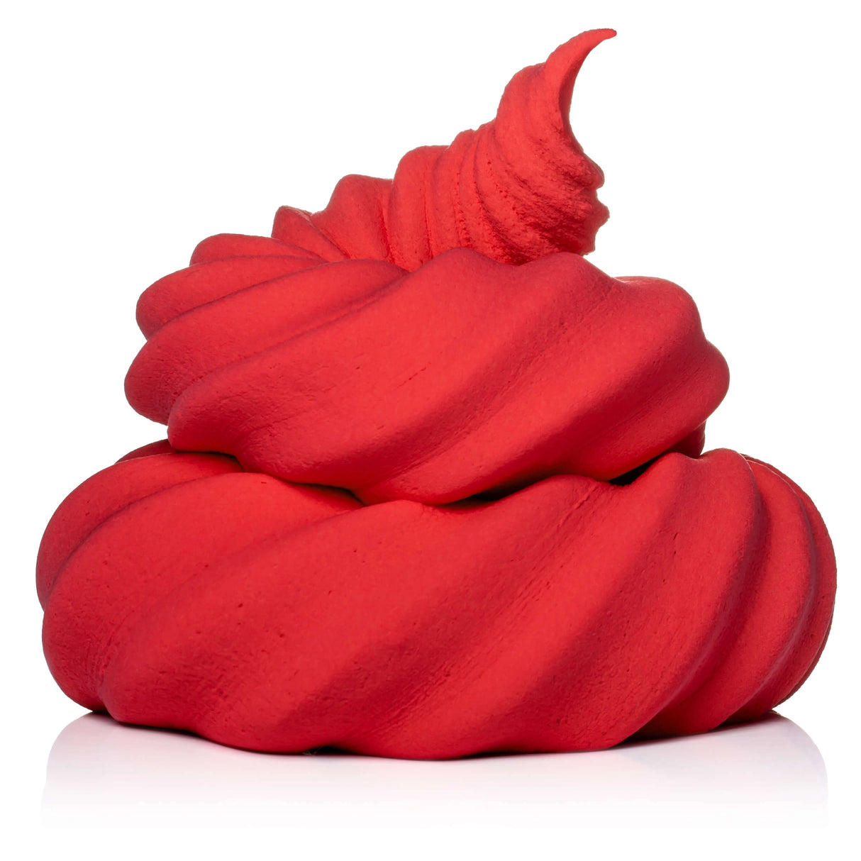 Red twisted swirl shape made from Air Dry Clay, perfect for crafting and creative projects.
