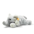 Elephant Baby Elna plush toy, pale gray, super-soft with safety eyes and an authentic Steiff button in ear.