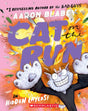 Cat on the Run #3: Hidden Layers book cover shows a cartoon cat with wide eyes and raised paws in an explosive colorful background.