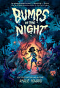 Cover of middle grade horror book showing a girl standing bravely surrounded by shadowy creatures by a glowing tree at night