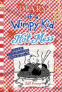 Diary of a Wimpy Kid #19 Hot Mess book cover showing Greg in a messy spaghetti pile on a red checkered background.