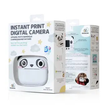 Print & Digital Camera Model P | Koko the Panda in packaging, instant print and digital camera for kids 5+ years.