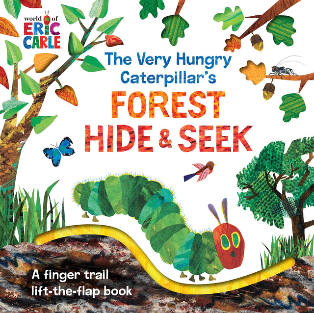 The Very Hungry Caterpillar's Forest Hide & Seek book cover with a colorful caterpillar and forest animals.