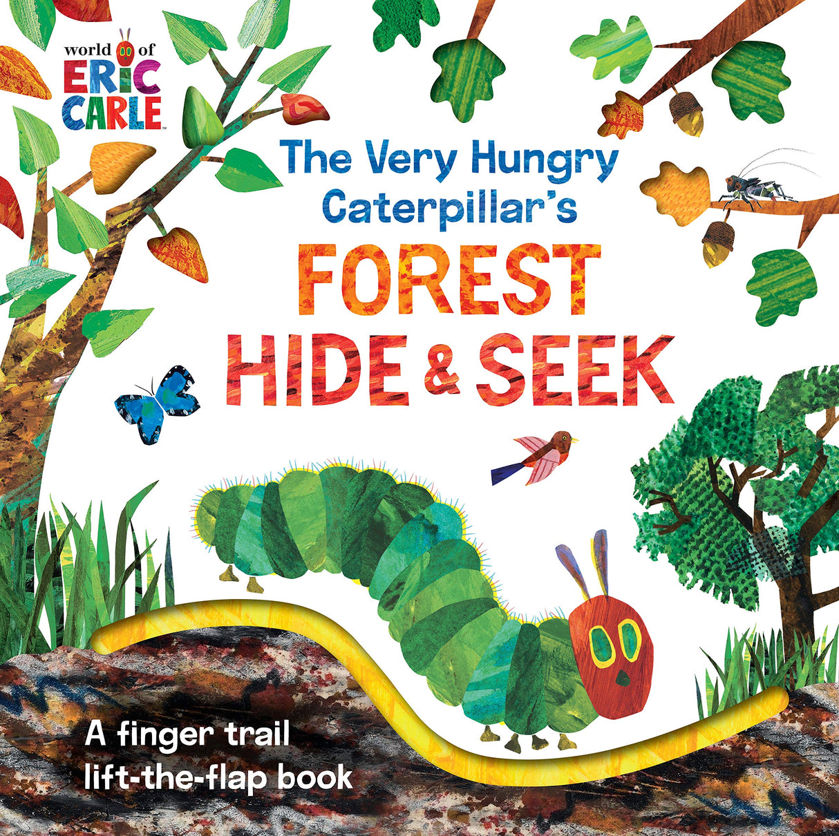 The Very Hungry Caterpillar's Forest Hide & Seek book cover with a colorful caterpillar and forest animals.
