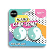 Mini Claw Clips Yin Yang with pastel blue and white pattern on colorful Top Trenz packaging for ages 8+