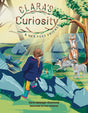 Cover of Clara's Curiosity and Her Foxy Friends showing Clara observing a family of Maine gray foxes in the forest.
