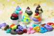 Japanese Eraser Rainbow Unchi Poop colorful puzzle eraser toys in assorted colors made in Japan and hand-assembled.